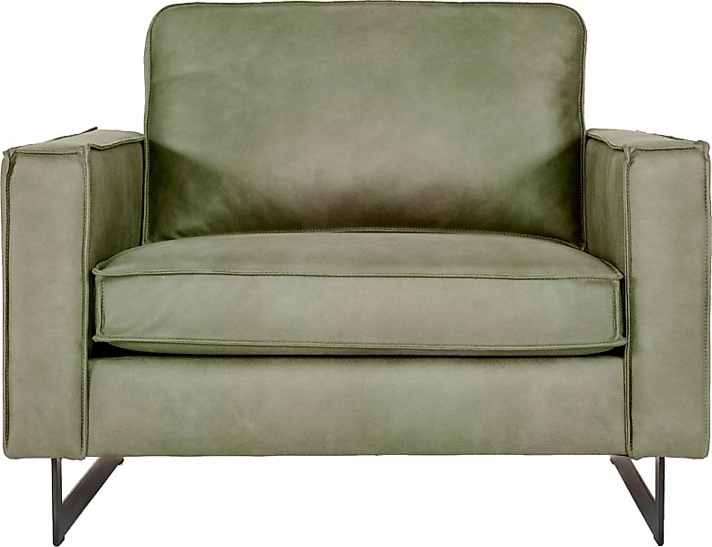 Home affaire Loveseat "Pinto 105 cm, Cord, Chenille, Lederoptik" mit Keder, günstig online kaufen