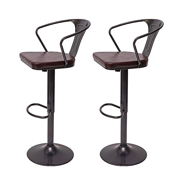 MCW Barhocker H10b 2er-Set Vintage Schwarz-Braun günstig online kaufen