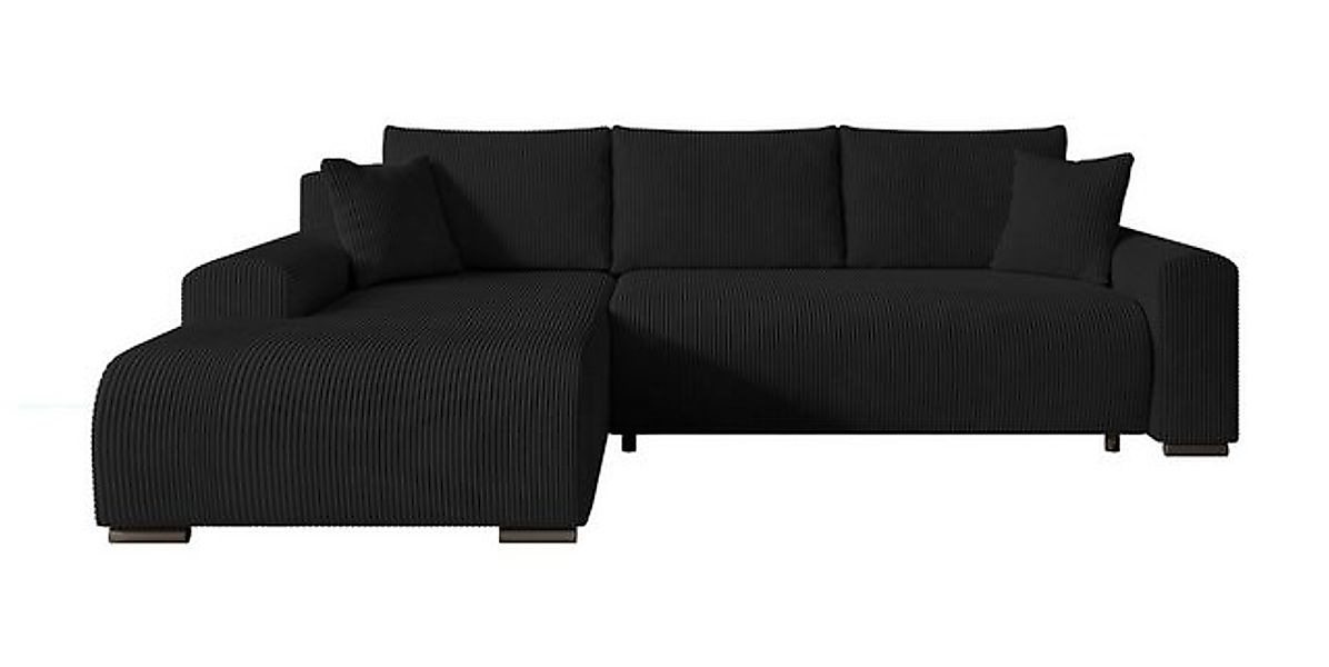 storez24 Ecksofa Ellen, mit Bettkasten und Schlaffunktion, Cordstoff, L-For günstig online kaufen