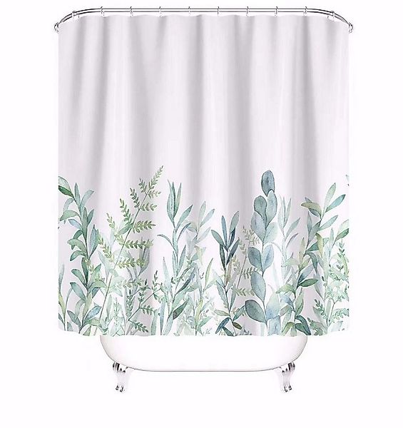 M&W DAS DESIGN Duschvorhang Shower curtains Anti schimmel Waschbar Grüne Pf günstig online kaufen