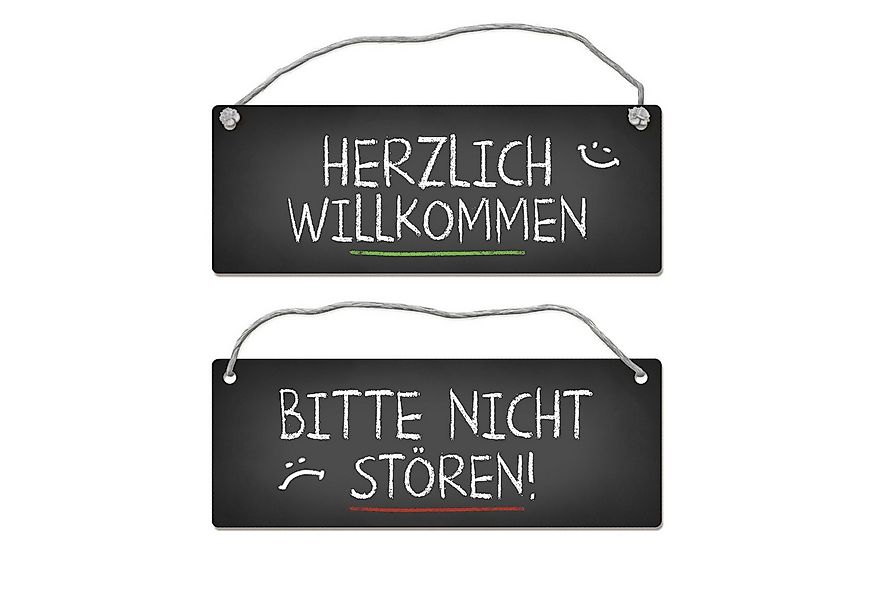 speecheese Metallschild Nicht stören oder herzlich willkommen Wendeschild m günstig online kaufen