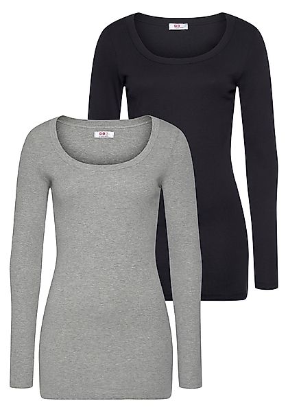 Flashlights Langarmshirt Packung, 2 Stk. tlg. sehr figurbetonter Schnitt, R günstig online kaufen