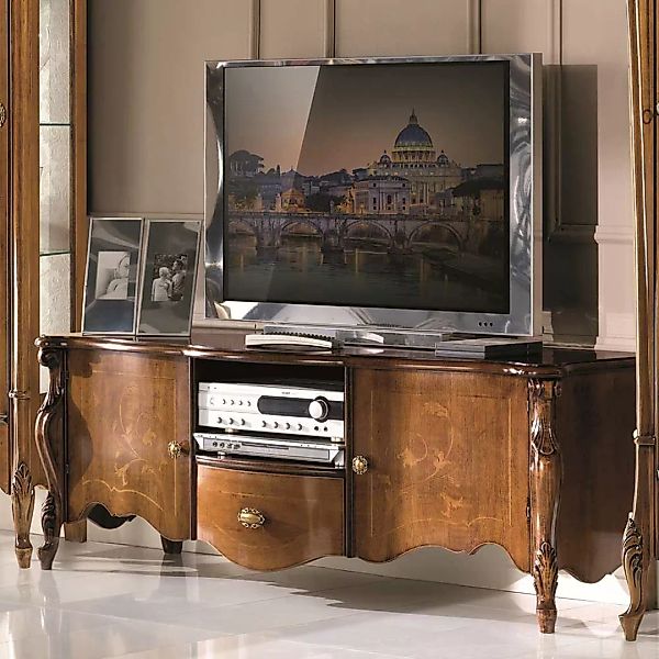 TV Phonoschrank in italienischem Design barocke Form günstig online kaufen