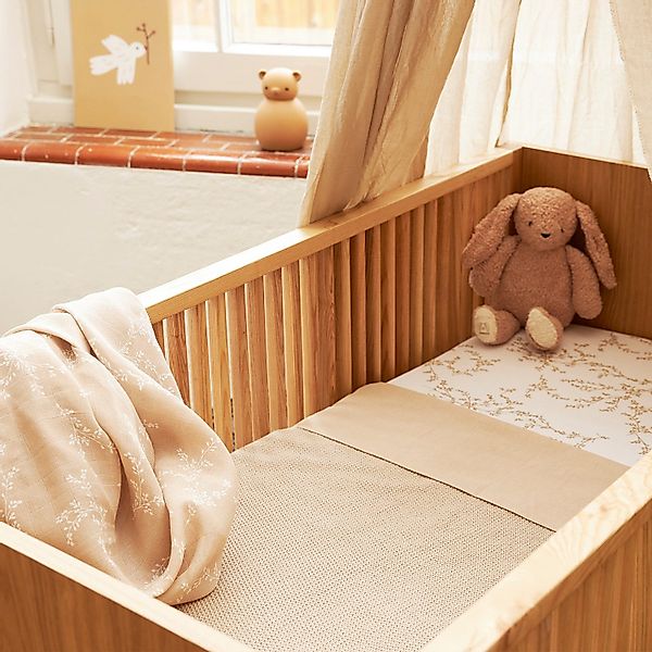 Meyco Baby Spannbettlaken 156 Branches Sand, günstig online kaufen