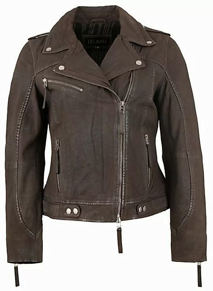 Jilani Lederjacke Freya Jilani - Damen Lederjacke Lammleder Bikerjacke brau günstig online kaufen