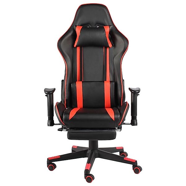 vidaXL Gaming-Stuhl mit Fußstütze Drehbar Rot PVC Modell 1 günstig online kaufen