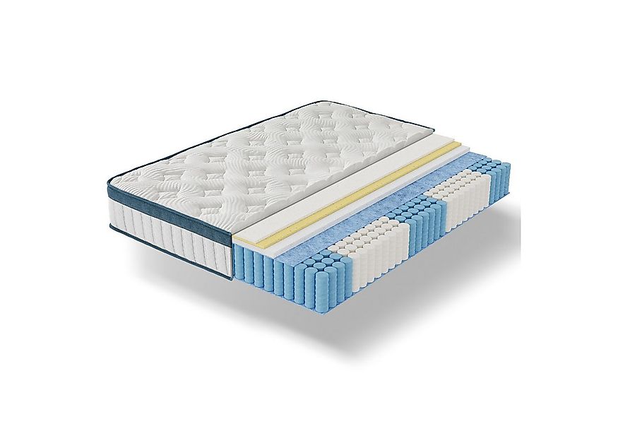 Federkernmatratze Taschenfederkernmatratze Mittlerer Härtegrad H3, 7-Zonen günstig online kaufen