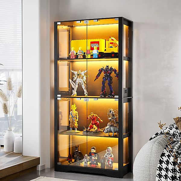 TWSOUL Glasvitrine Vitrine mit LED Beleuchtung günstig online kaufen