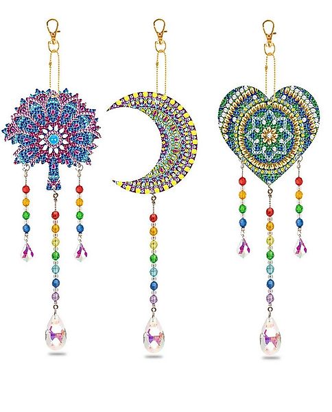 POPOLIC Kreativset Diamond Painting Sonnenfänger Windspiel Bastelset, (3-tl günstig online kaufen