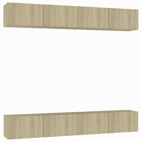 vidaXL TV-Schrank TV-Schränke 4 Stk Sonoma Eiche 100x30x30 cm Spanplatte Lo günstig online kaufen