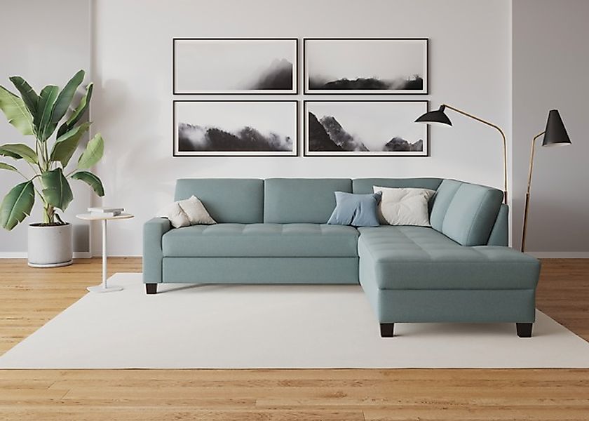 DOMO collection Ecksofa »Florentina zeitlos und elegant, Sitznähte als Desi günstig online kaufen