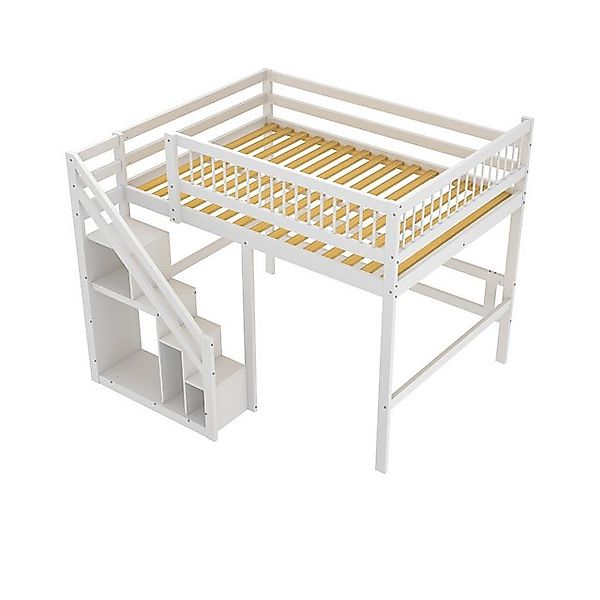 STILVORA Hochbett 140×200 Jugendbett mit Matratze,Kinderbett mit Stauraum u günstig online kaufen