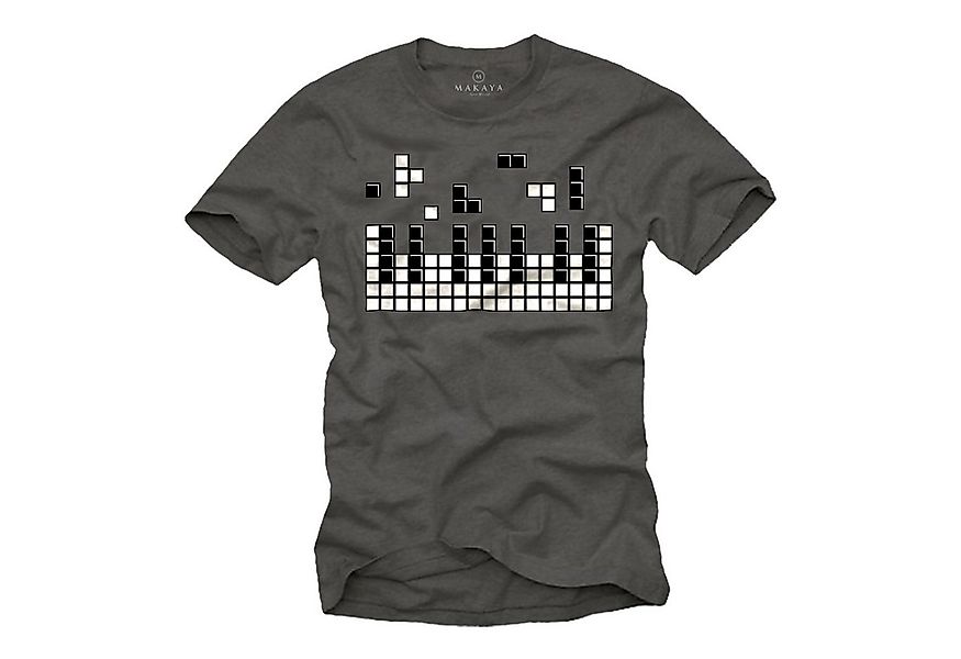 MAKAYA Print-Shirt Herren Piano Gamer Geschenke für Jungs Gaming Motiv Klav günstig online kaufen