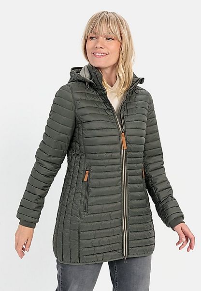 camel active Steppjacke aus recyceltem Polyamid Langarm Kapuze Markenlogo günstig online kaufen