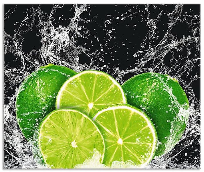 Artland Küchenrückwand »Limone mit Spritzwasser« Alu Spritzschutz mit Klebe günstig online kaufen