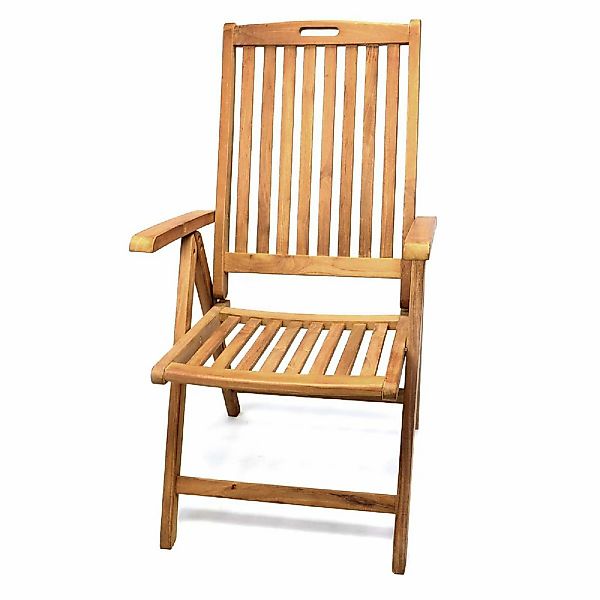 VCM Gartenstuhl "Hochlehner Klappstuhl verstellbar Teak Holz" () günstig online kaufen