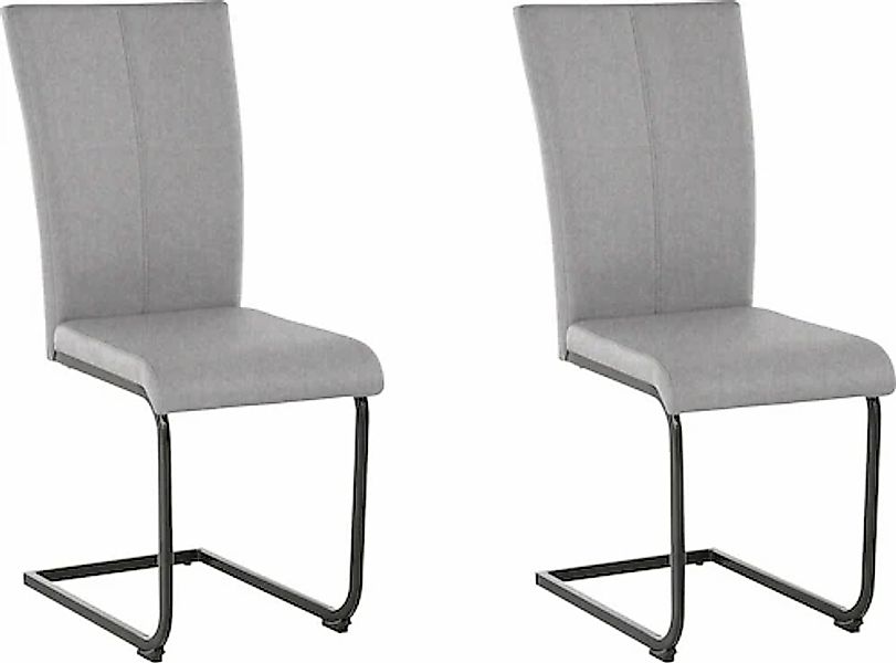 Home affaire Freischwinger »Oliver« (Set) 2 Stk. Microfaser Stuhl belastbar günstig online kaufen