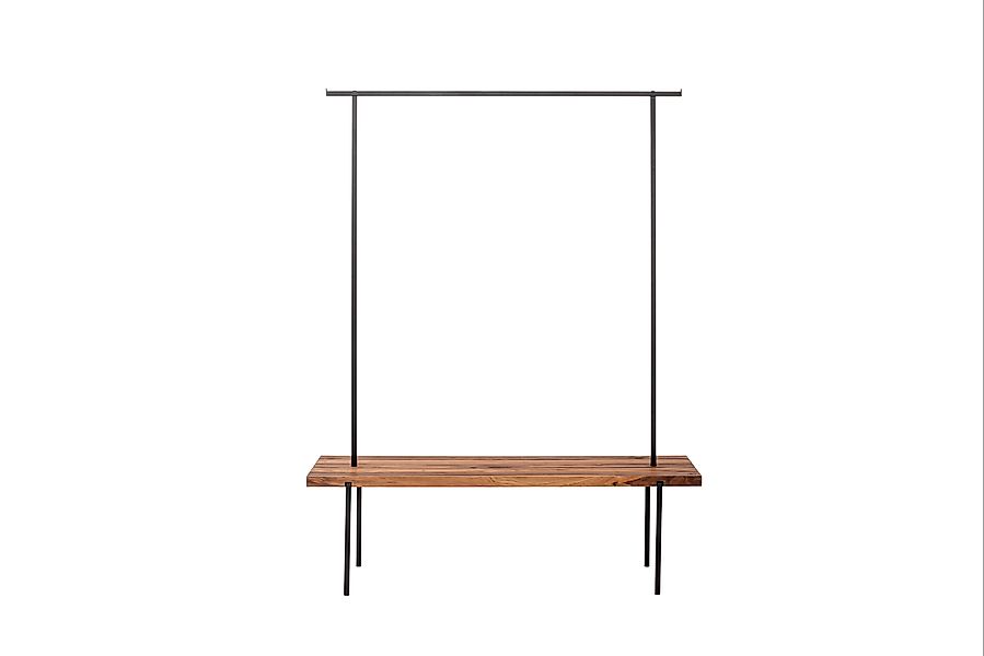 Garderobe Nussbaum 01 L 150 x 40 x 190 schwarz günstig online kaufen