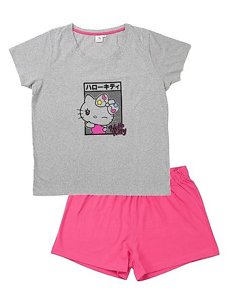 United Labels® Schlafanzug Hello Kitty Schlafanzug Pyjama Set Kurzarm Obert günstig online kaufen