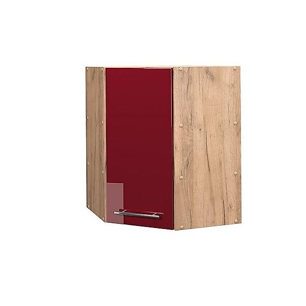 Vicco Eckhängeschrank Fame-Line, Bordeaux Hochglanz/Goldkraft Eiche, 57 cm günstig online kaufen