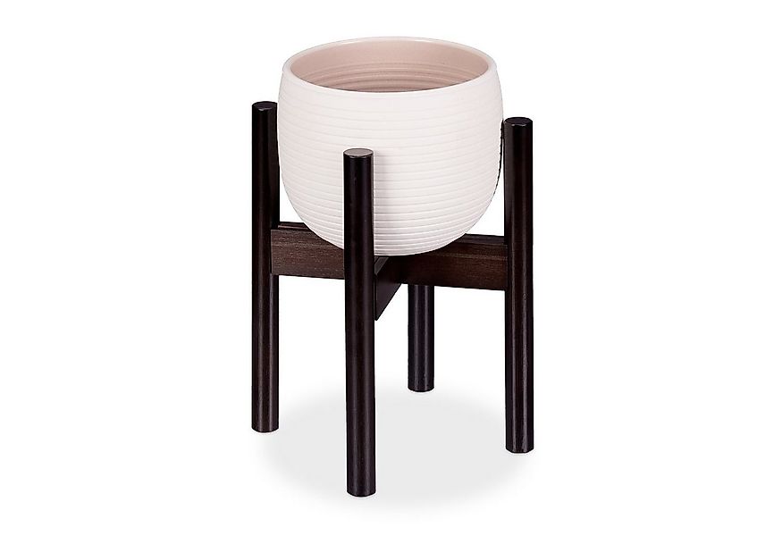 relaxdays Blumenständer Bambus verstellbar brau günstig online kaufen