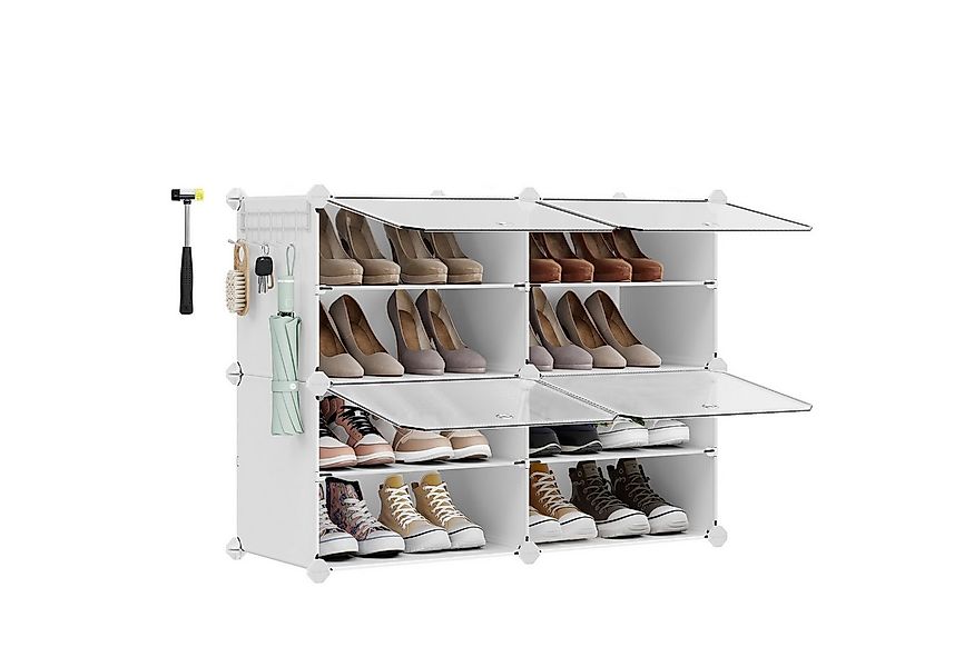 SONGMICS Schuhregal Schuhschrank, 4/6/8/10/12 Fächern mit Türen für Flur, I günstig online kaufen