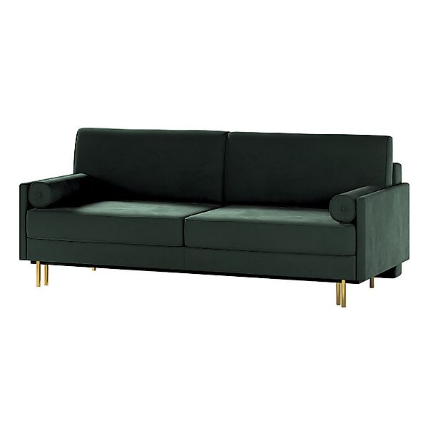 Ausklappbares Sofa Santana, dunkelgrün, 212x96x87, Polsterstoffe (RI38) günstig online kaufen