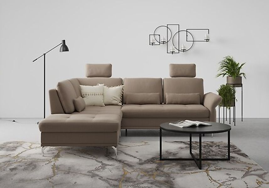 Home affaire Ecksofa »Palm Beach L-Form« Federkern, mit Sitztiefenverstellu günstig online kaufen