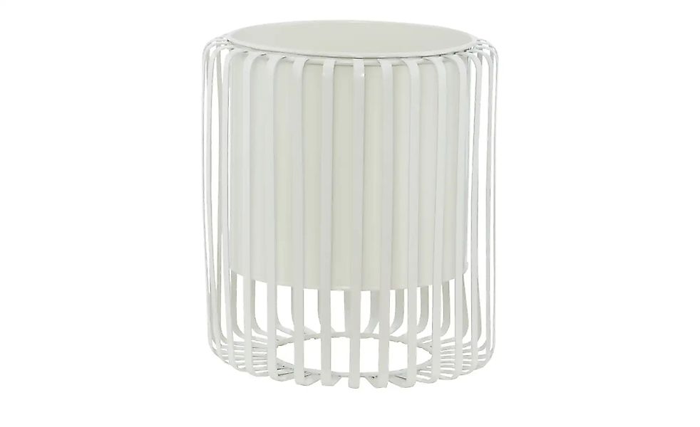 HOME STORY Pflanztopf   ¦ weiß ¦ Eisen ¦ Maße (cm): H: 25,5  Ø: 22.8 Access günstig online kaufen