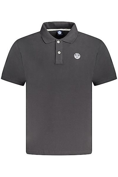 North Sails Poloshirt Herren-Poloshirt Schwarz mit Applikation und Logo - günstig online kaufen