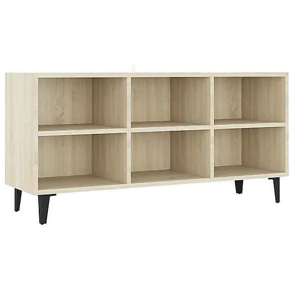 furnicato TV-Schrank mit Metallbeinen Sonoma-Eiche 103,5x30x50 cm (1-St) günstig online kaufen