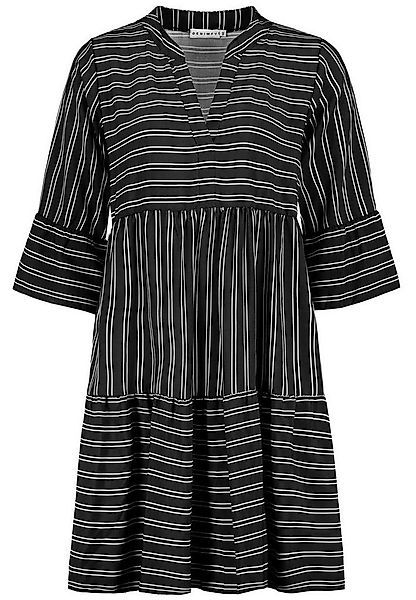 DENIMFY Sommerkleid Damen Kleid DFFrida A-Linie 3/4 Arm Freizeitkleid mit V günstig online kaufen