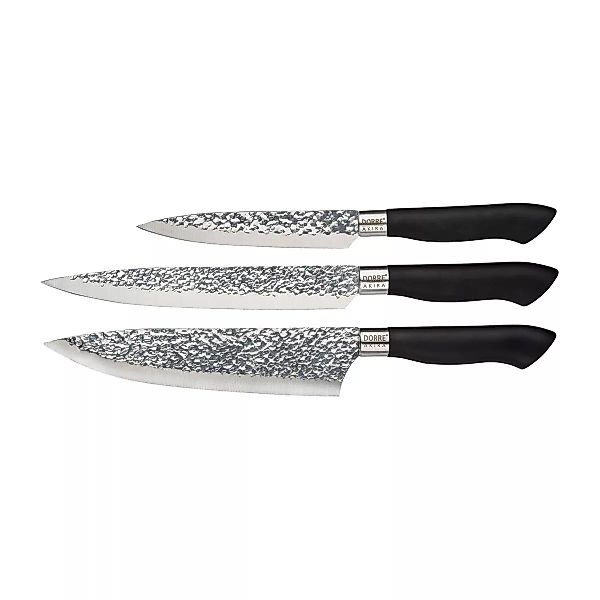 Akira Messerset Edelstahl 3 Messer Schwarz günstig online kaufen