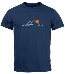 Neverless Print-Shirt Herren T-Shirt Frontprint Line-Art günstig online kaufen