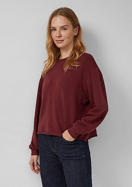 s.Oliver Sweatshirt Sweatshirt Verkürztes Sweatshirt mit Rollsaum günstig online kaufen