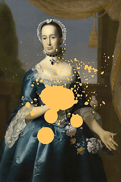 queence Acrylglasbild "Frau mit Farbklecks" Bilder von Frauen  Formen  Frau günstig online kaufen