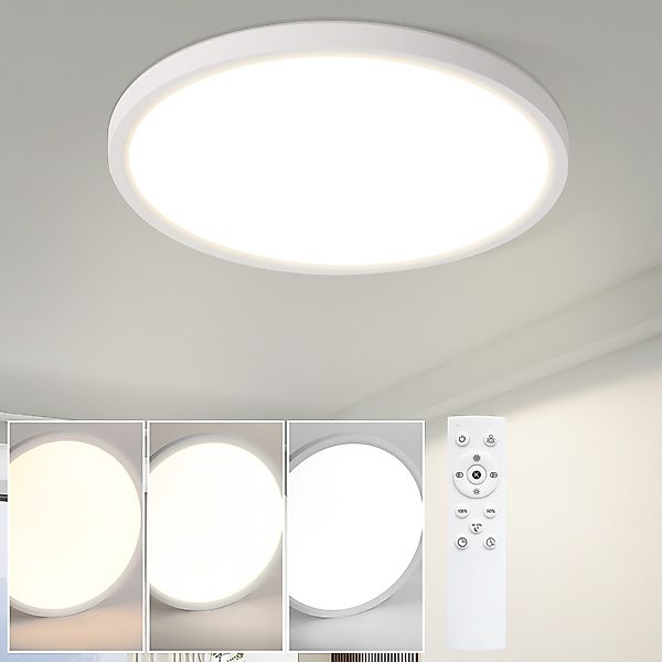 ZMH LED Deckenleuchte Whonzimmer ∅18CM Schwarz/Weiß günstig online kaufen