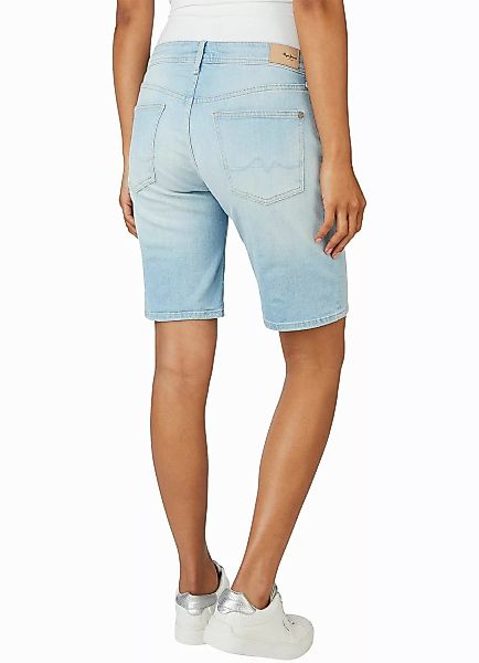 Pepe Jeans Damen Jeans Short POPPY - Regular Fit Blau - Light Blue Denim günstig online kaufen