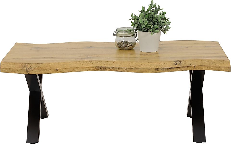 HELA Couchtisch "GERD", Baumkantenoptik, Breite 110 cm günstig online kaufen