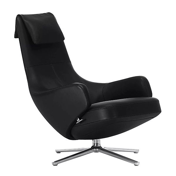 Vitra - Repos Sessel Premium Leder - nero schwarz/Bezug Premium Leder 66/mi günstig online kaufen