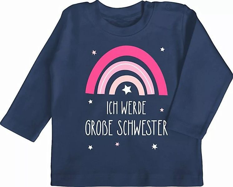 Shirtracer T-Shirt Ich werde große Schwester - Regenbogen - grosse Schweste günstig online kaufen