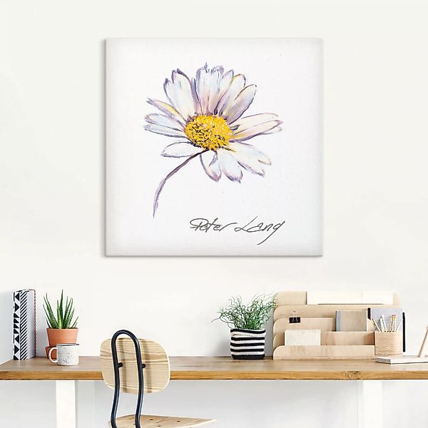 Artland Leinwandbild "Blume weiß V", Blumenbilder, (1 St.) günstig online kaufen