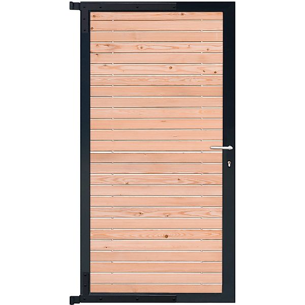 GartenLand Steckzauntor Malmö 90 x 175 cm Holz Douglasie PEFC Aluminium Ant günstig online kaufen