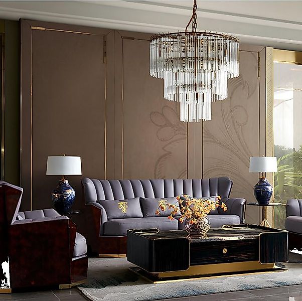 JVmoebel Sofa Leder Sofa 3 Sitzer Sofa Polster Sofas Design Luxus Couch Möb günstig online kaufen