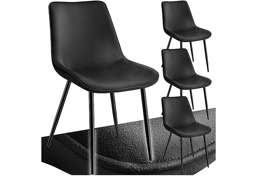 tectake Esszimmerstuhl Set Stuhl Monroe Samtoptik (Set, 4 St), Ergonomisch günstig online kaufen