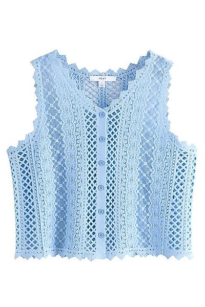 Next Anzugweste Geknöpfte Tank-Weste mit Nahtdetail, Spitze + Mesh (1-tlg) günstig online kaufen
