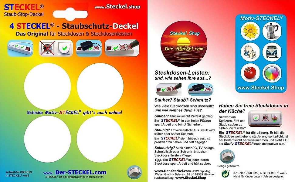 STECKEL Kindersicherung Clevere Steckdosen-Abdeckung schützt vor Staub und günstig online kaufen