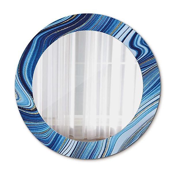 Tulup Spiegel mit Motivdruck Marmorfluss 60x60 cm Runder Spiegel Aufdruck S günstig online kaufen