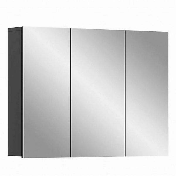 xonox.home Badezimmerspiegelschrank in Grau - 80x60x15cm (BxHxT) günstig online kaufen