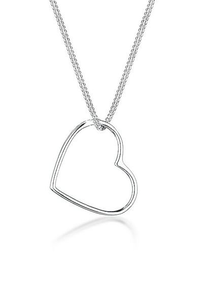 Elli Kette mit Anhänger Herz Anhänger Liebe Cut Out 925 Silber, Herz günstig online kaufen